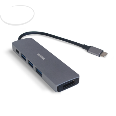 Adaptador Usb C Macbook Pro Air Hub Cable Hdmi 4k 5 En 1
