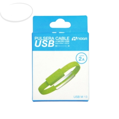 CABLE PULSERA USB A MICRO USB NOGA M13 , CARGA 2 AMP