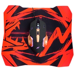 COMBO MOUSE GAMER + PAD GAMER NOGA LUCES RGB COLORS ST-800